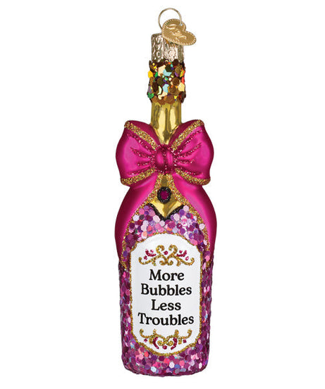 Bottle With Bow Ornament