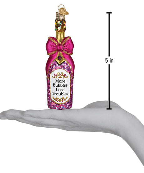 Bottle With Bow Ornament