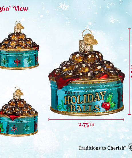 Salty Holiday Balls Ornament