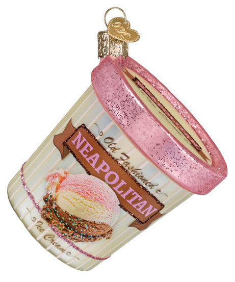 Neapolitan Ice Cream Pint Ornament