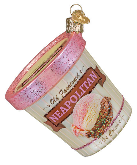 Neapolitan Ice Cream Pint Ornament