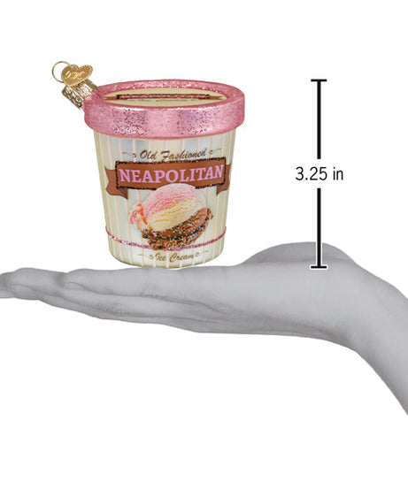 Neapolitan Ice Cream Pint Ornament