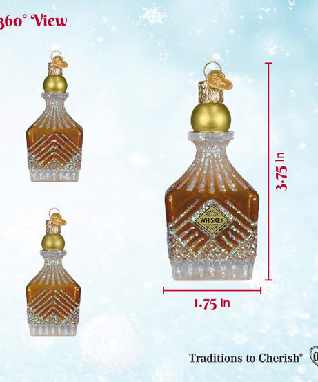 Whiskey Bottle Decanter Ornament