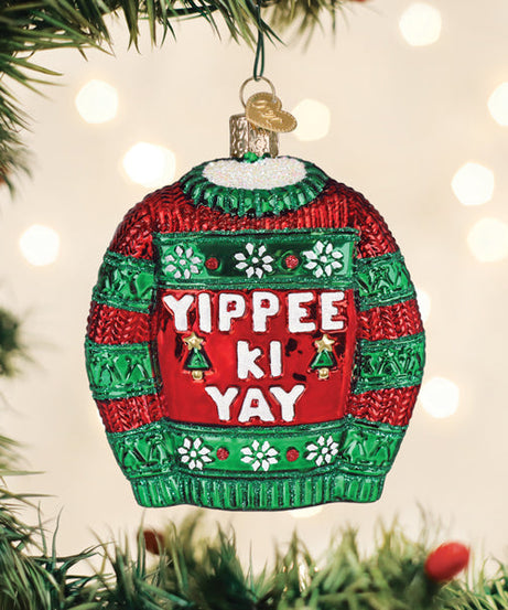 Yippee Ki Yay Sweater Ornament