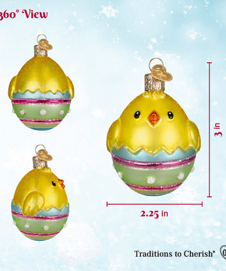 Chick In Easter Egg Ornament