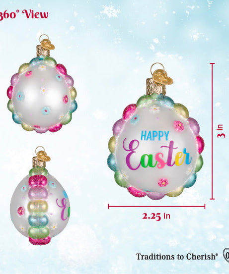 Scalloped Easter Egg Ornament