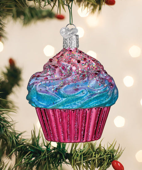 Shimmering Pink Cupcake Ornament