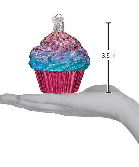 Shimmering Pink Cupcake Ornament