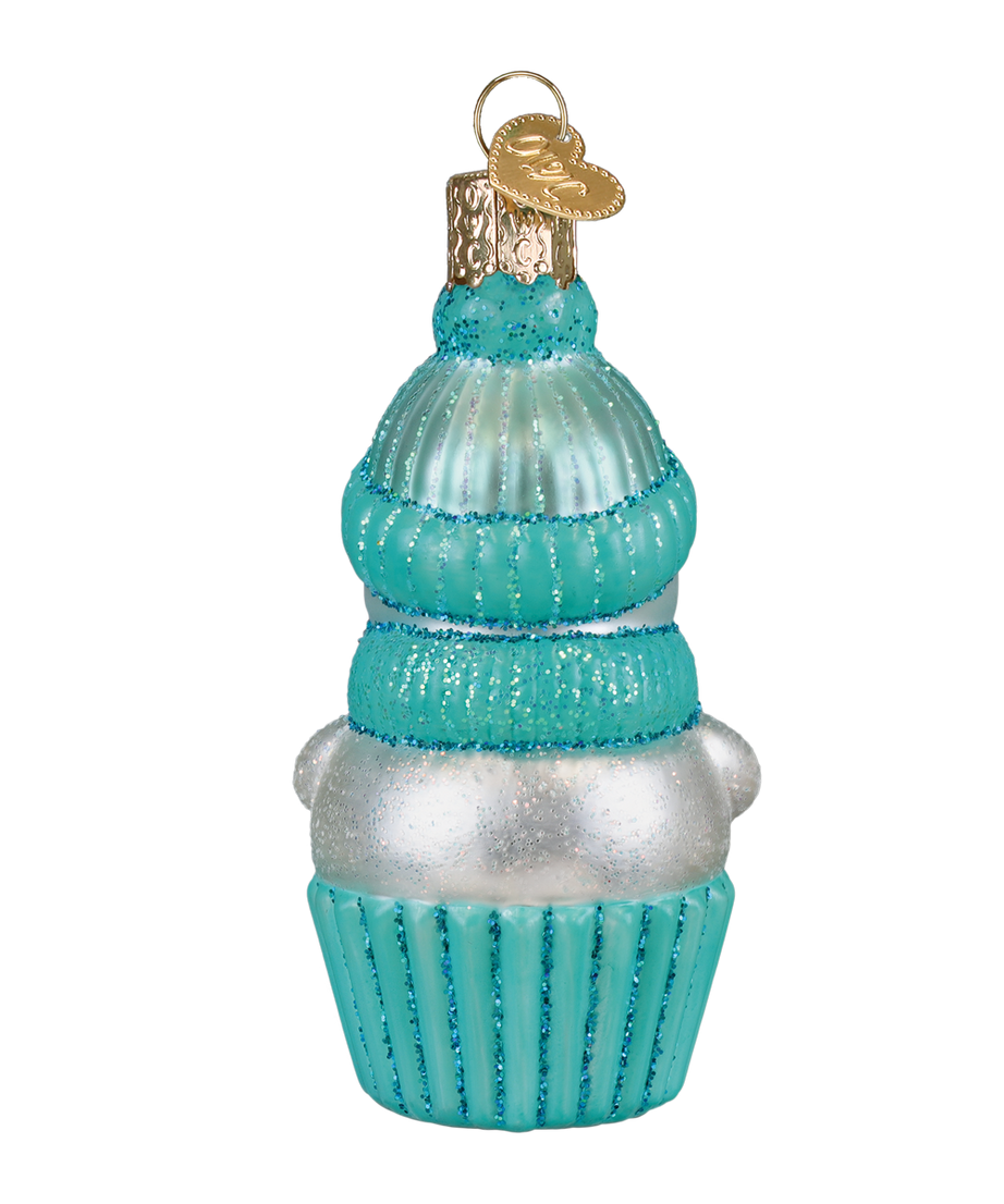 Snow Baby Cupcake Boy Ornament