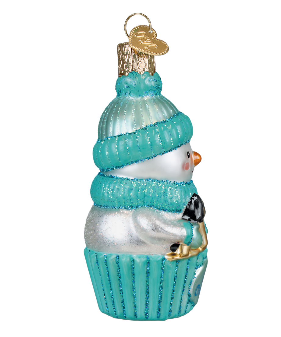 Snow Baby Cupcake Boy Ornament
