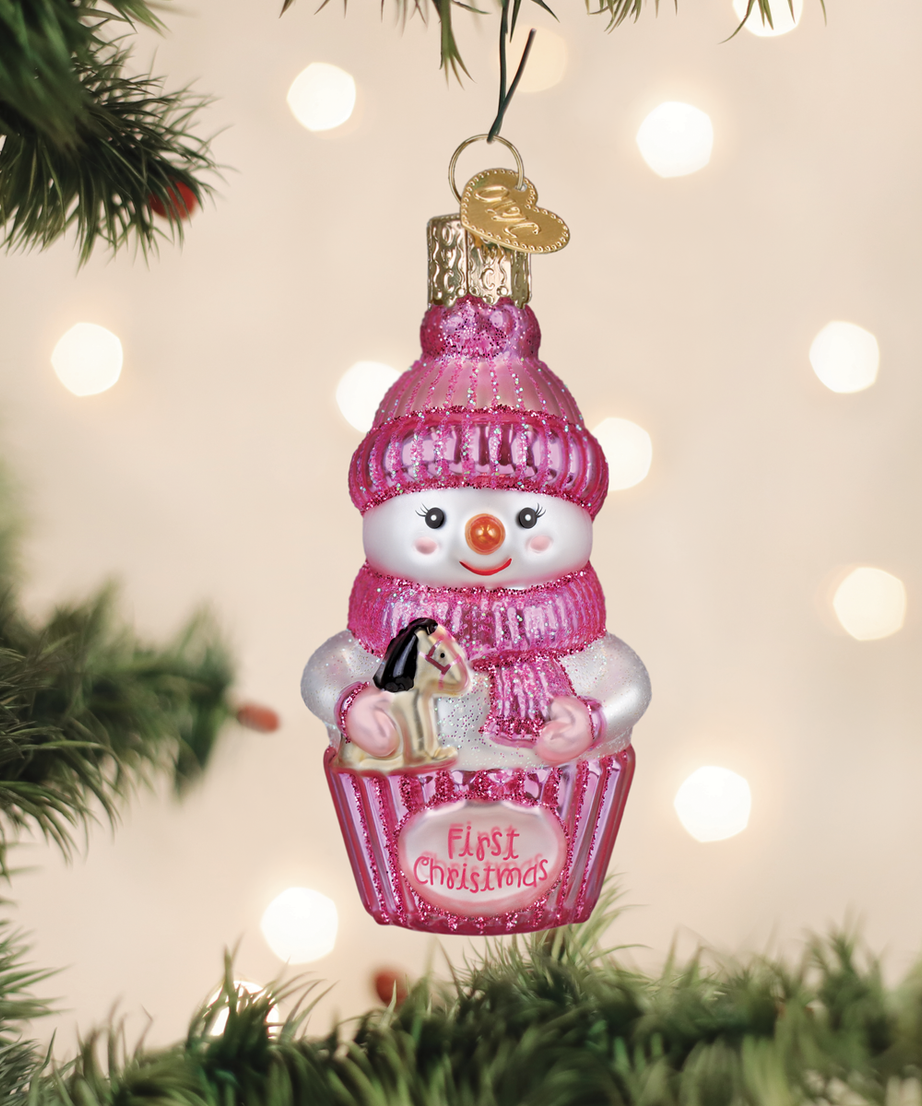 Snow Baby Cupcake Girl Ornament