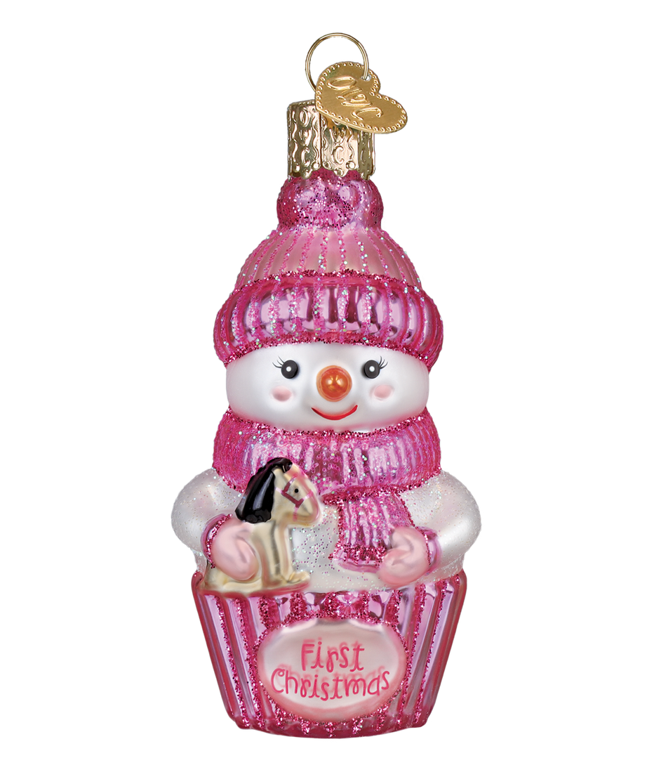 Snow Baby Cupcake Girl Ornament
