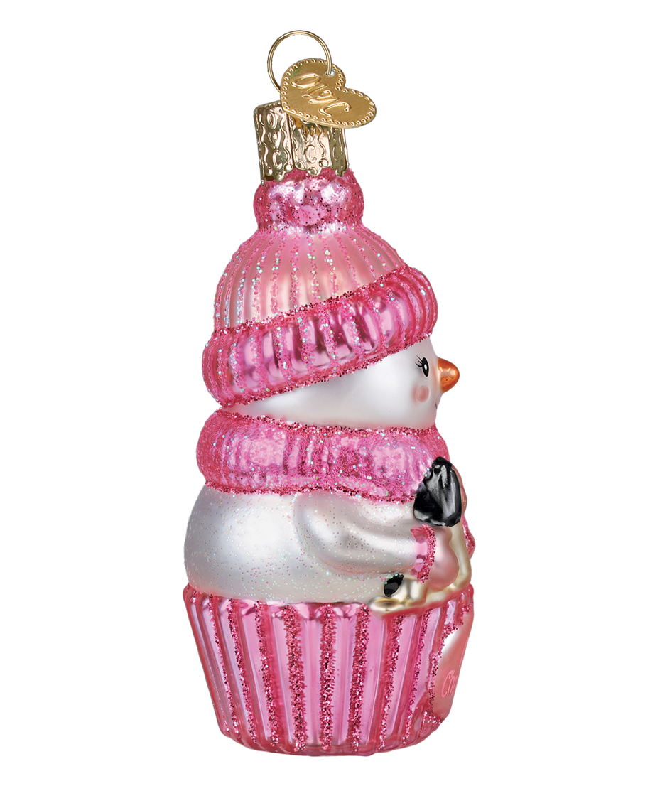 Snow Baby Cupcake Girl Ornament