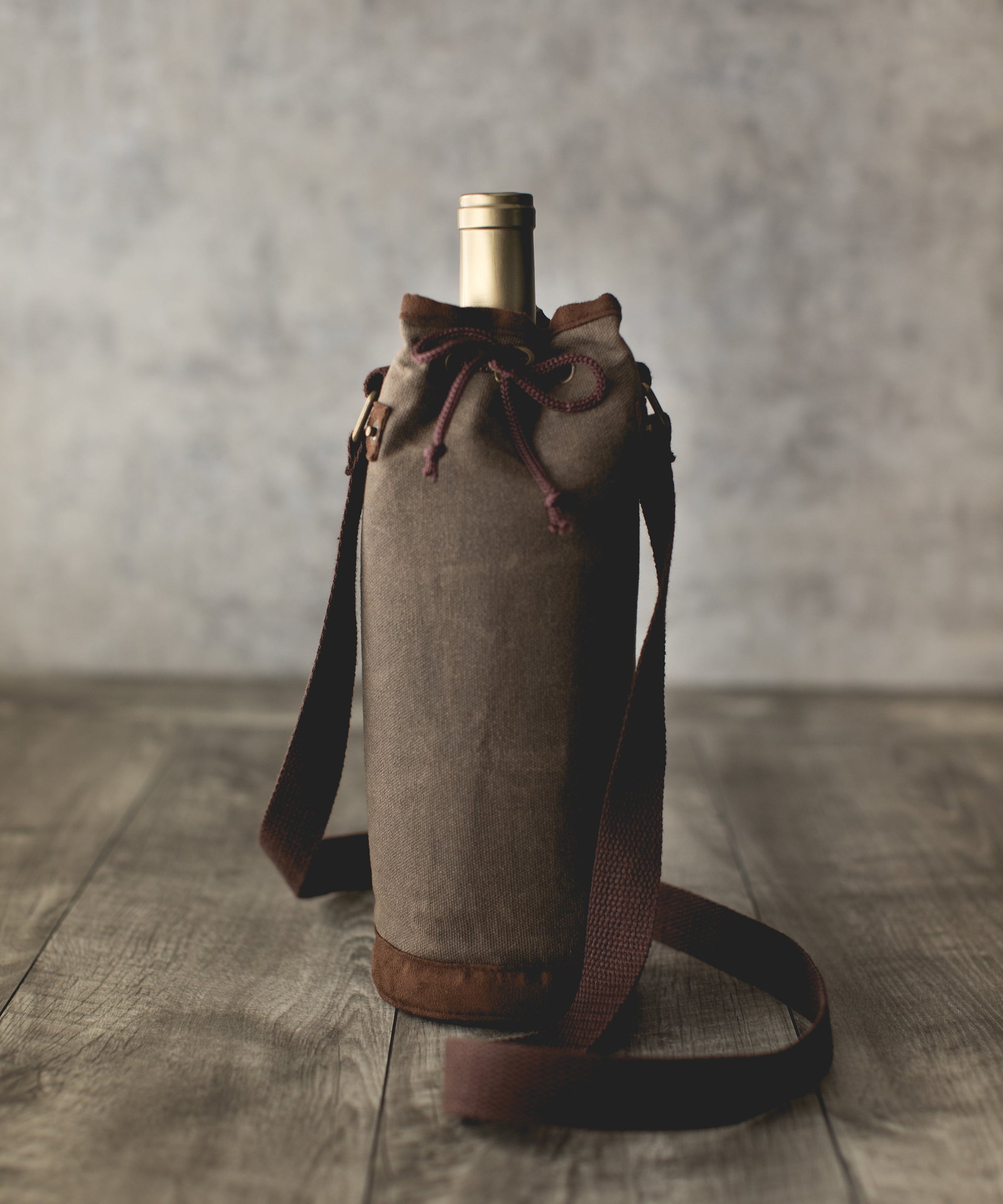 Waxed Canvas Wine Tote