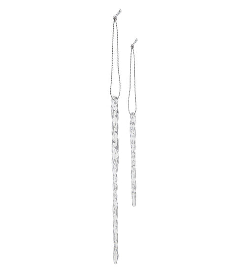 Clear Glass Icicles Set Of 24 Ornament