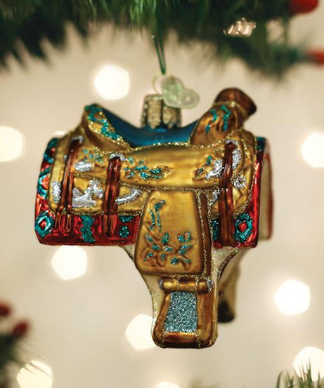 Western Saddle Ornament