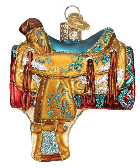 Western Saddle Ornament