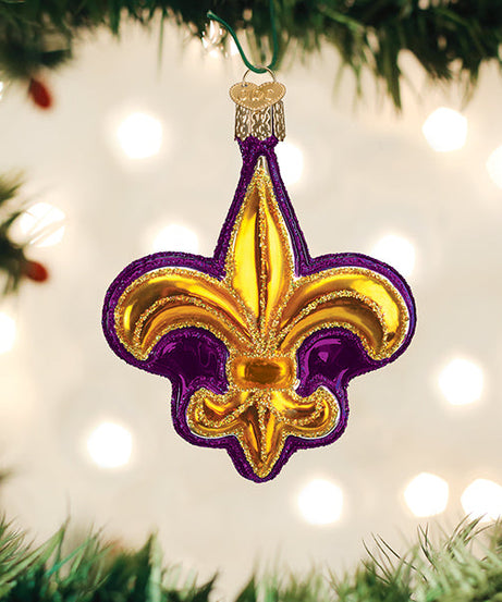 Purple Fleur-de-lis Ornament