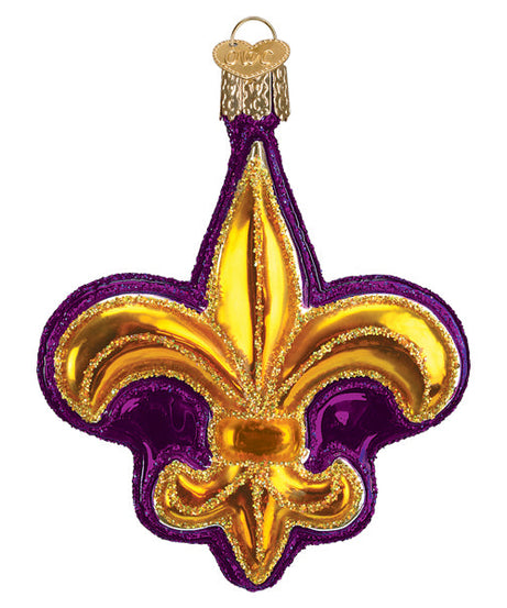 Purple Fleur-de-lis Ornament