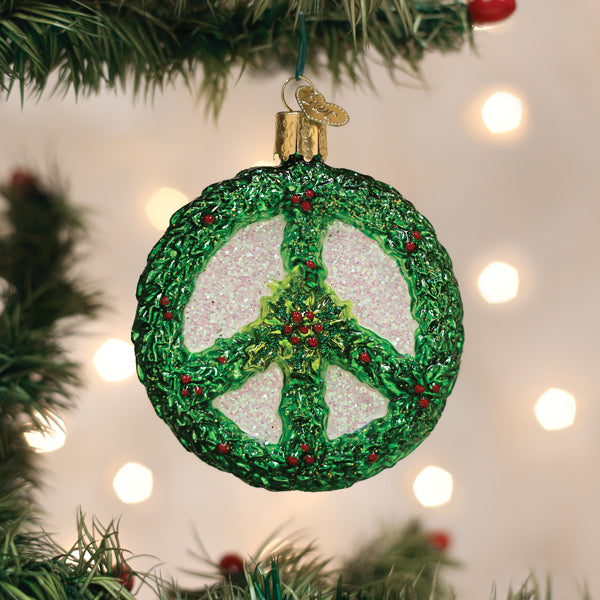 Holly Peace Symbol Ornament - Grazingbelles