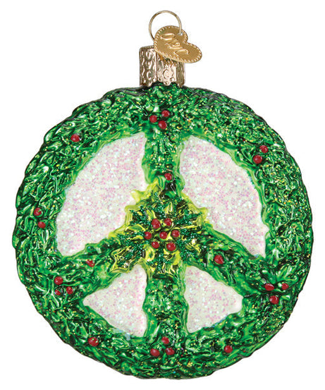 Holly Peace Symbol Ornament - Grazingbelles
