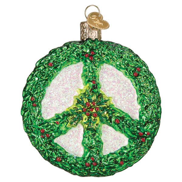 Holly Peace Symbol Ornament - Grazingbelles