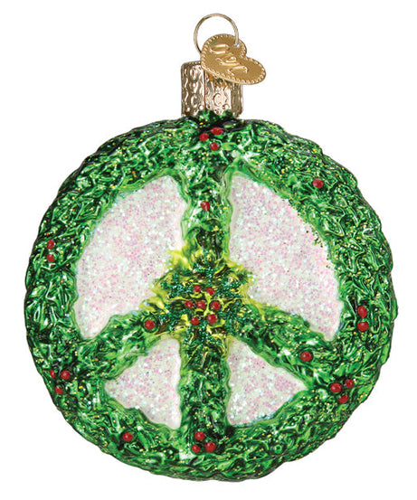 Holly Peace Symbol Ornament - Grazingbelles