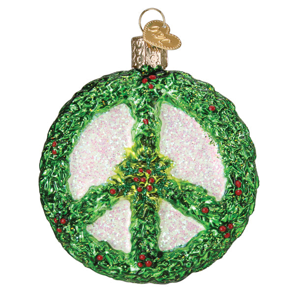 Holly Peace Symbol Ornament - Grazingbelles