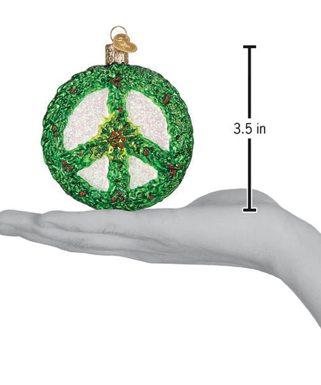 Holly Peace Symbol Ornament - Grazingbelles
