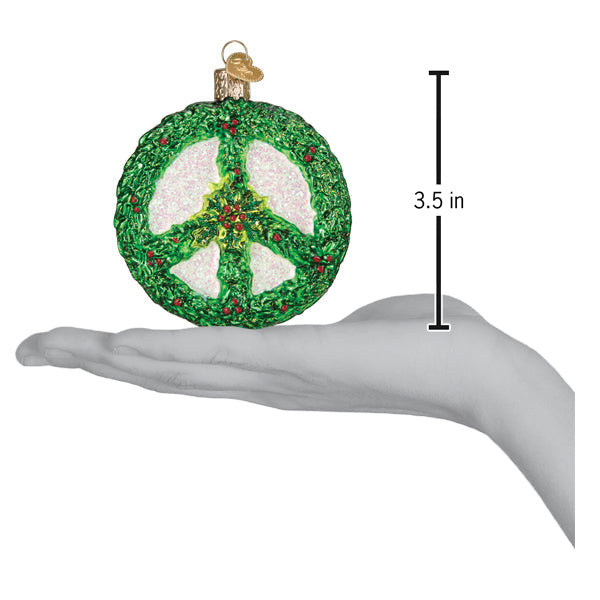 Holly Peace Symbol Ornament - Grazingbelles