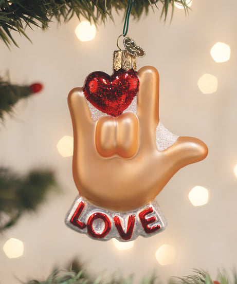 Love Sign Language Ornament