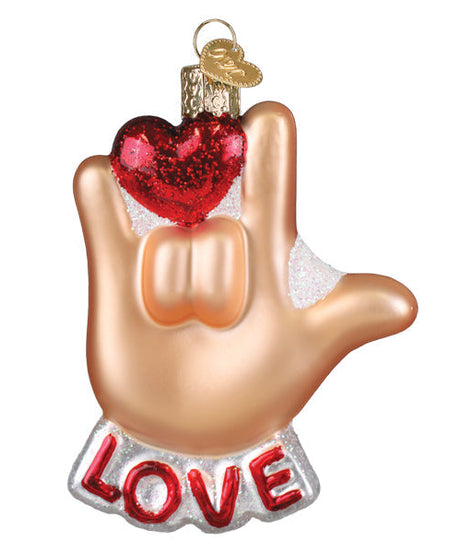 Love Sign Language Ornament
