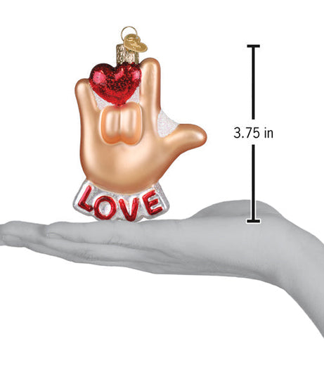 Love Sign Language Ornament