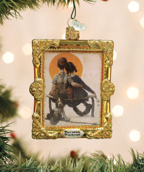 Norman Rockwell Boy & Girl Ornament
