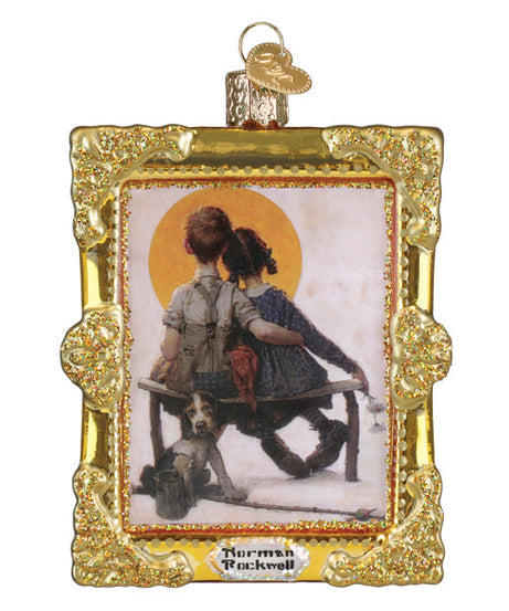 Norman Rockwell Boy & Girl Ornament