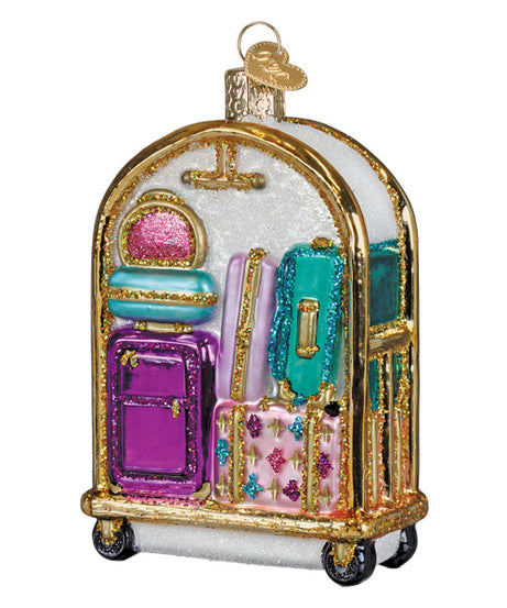 Hotel Luggage Cart Ornament
