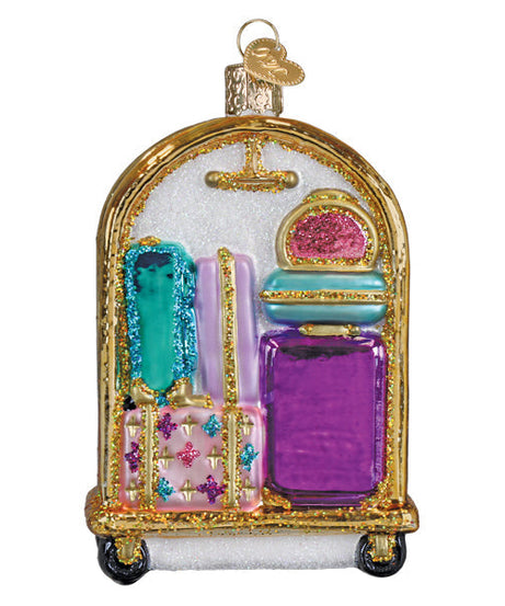 Hotel Luggage Cart Ornament