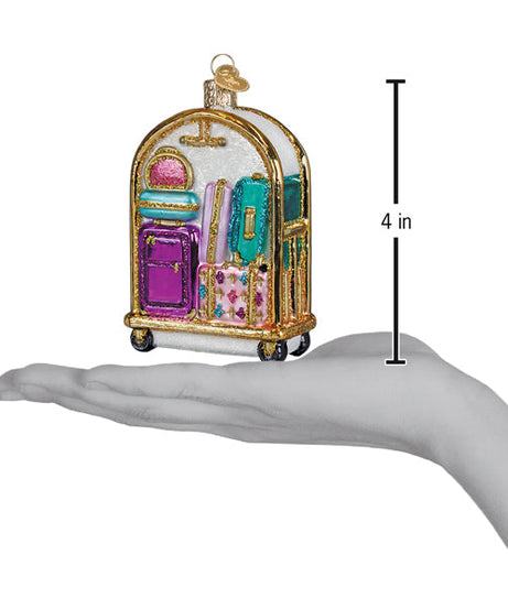 Hotel Luggage Cart Ornament