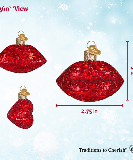 Jeweled Lips Ornament
