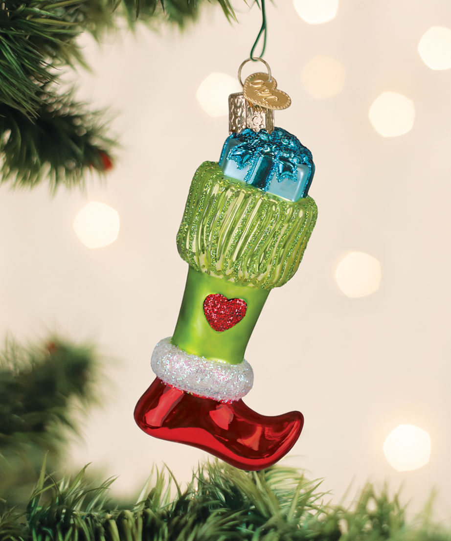 Green Mischief Stocking Ornament