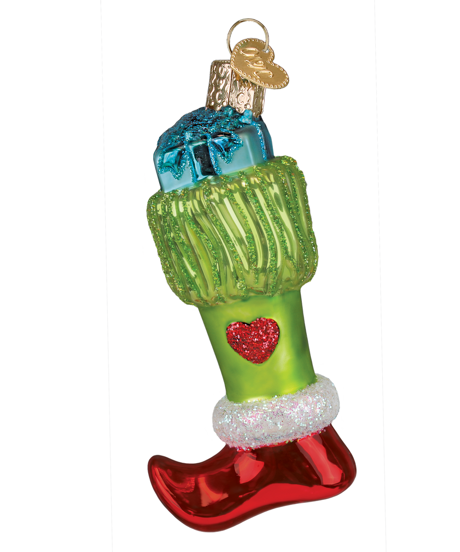 Green Mischief Stocking Ornament