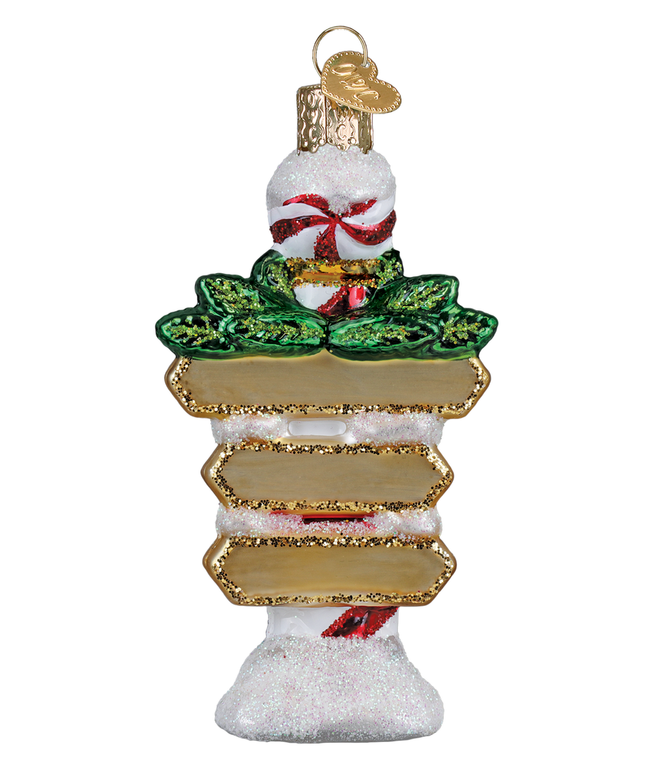 Jolly Junction Post Ornament