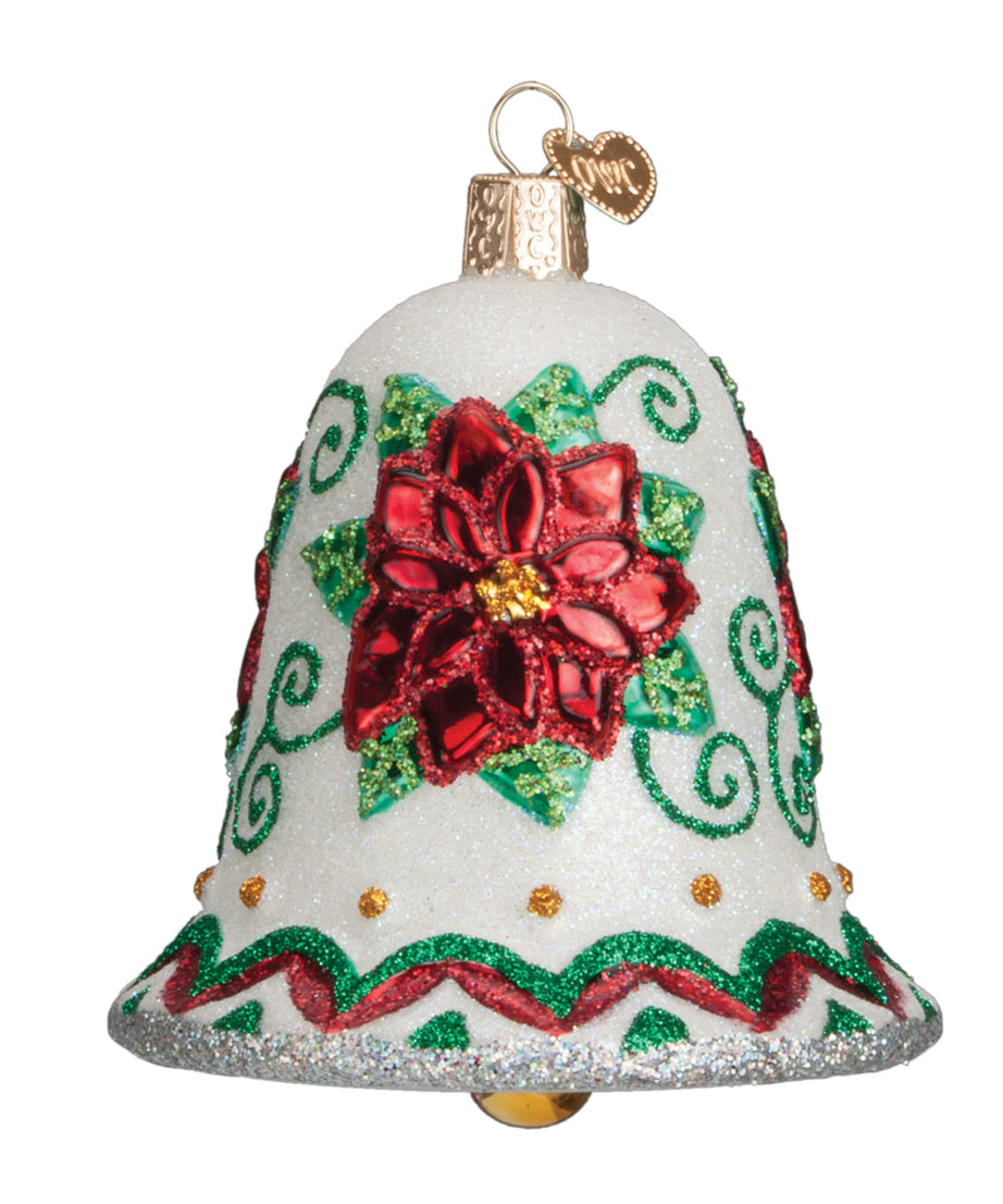 Poinsettia Bell Ornament