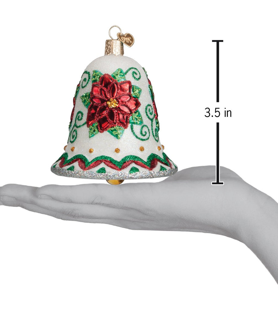 Poinsettia Bell Ornament