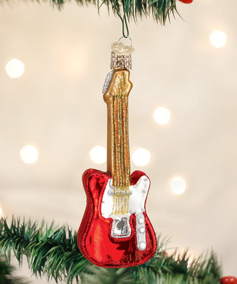 Red Electric Guitar Ornament