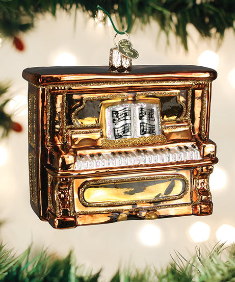 Brown Upright Piano Ornament
