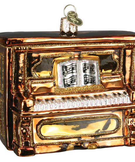 Brown Upright Piano Ornament