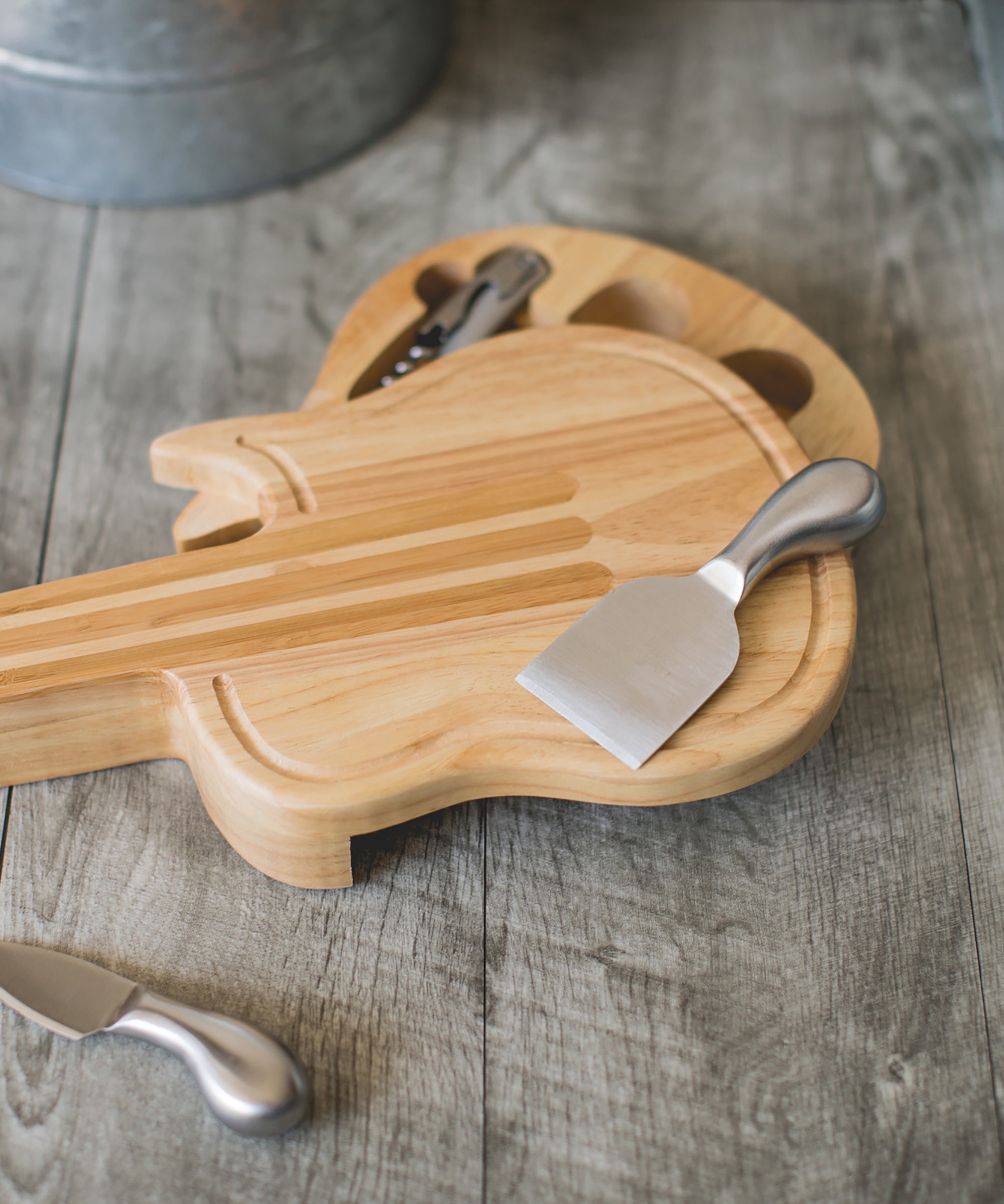 Guitar Cheese Cutting Board & Tools Set