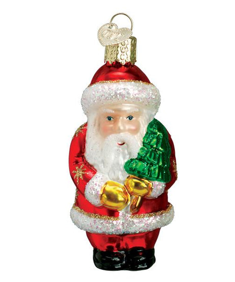 Santa With Tree Ornament