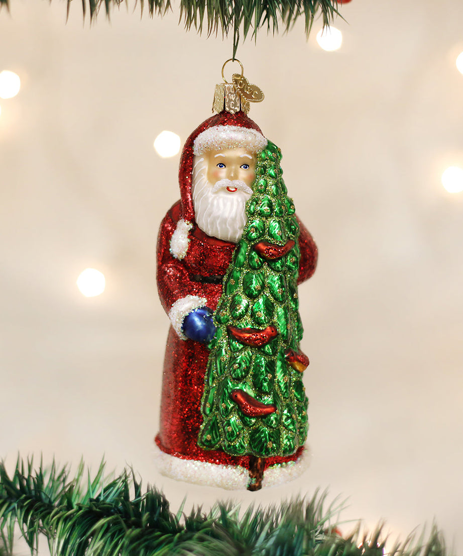 Santa With Calling Birds